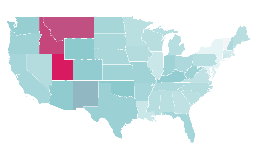 Affinity by region — Toothless, United States