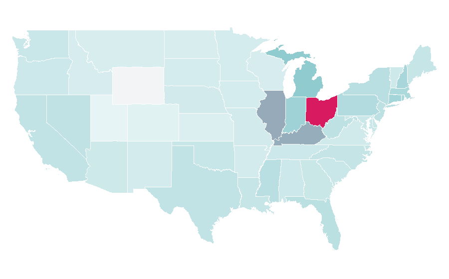 Affinity by region — Top Cat, United States