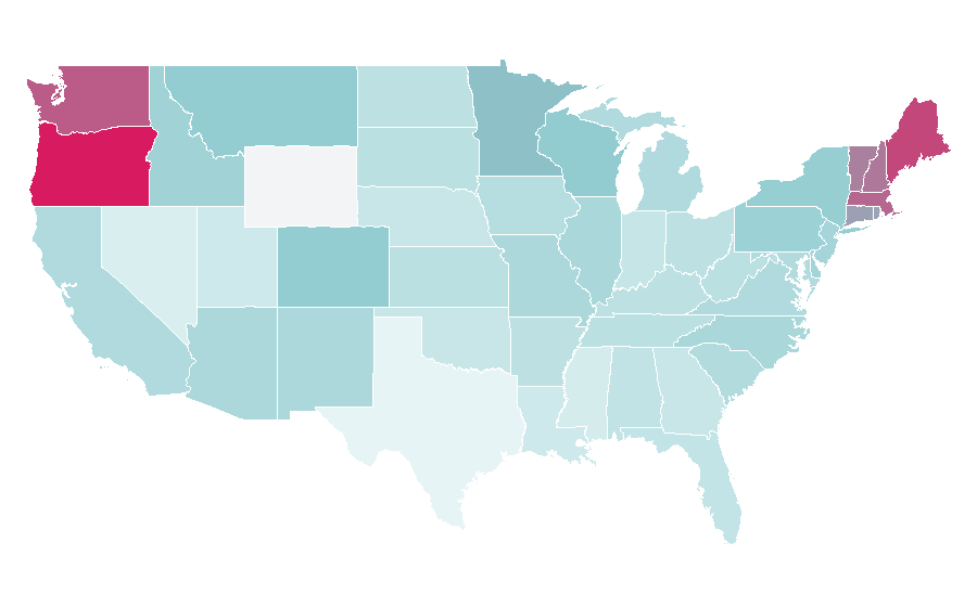 Affinity by region — Top of the Lake, United States