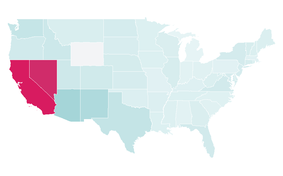 Affinity by region — Top Rank, United States