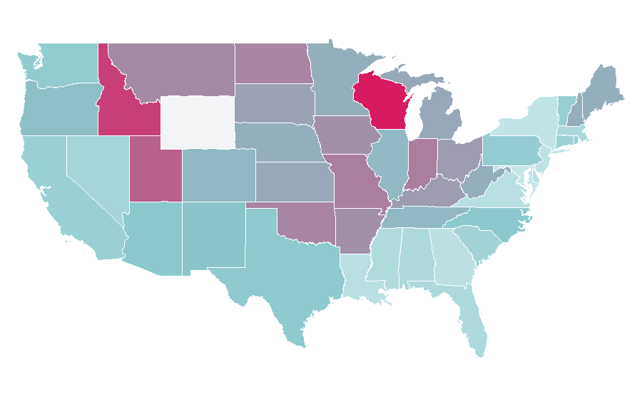 Affinity by region — Topher Grace, United States