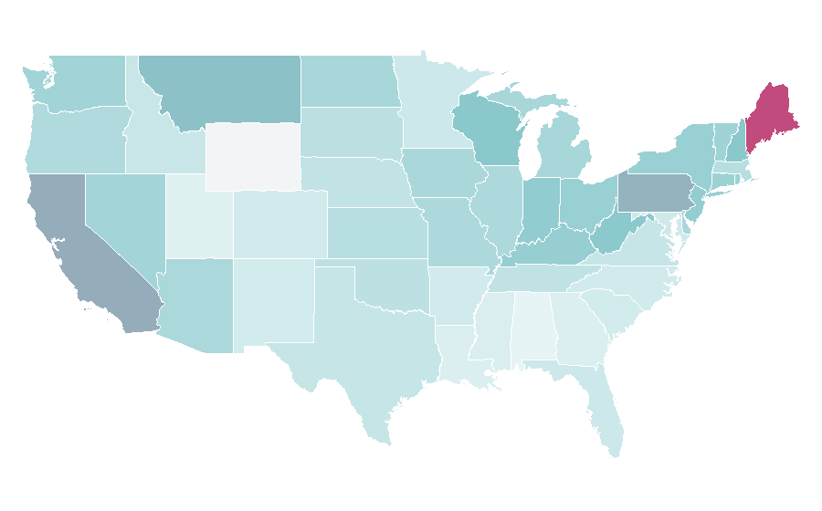 Affinity by region — Topps, United States