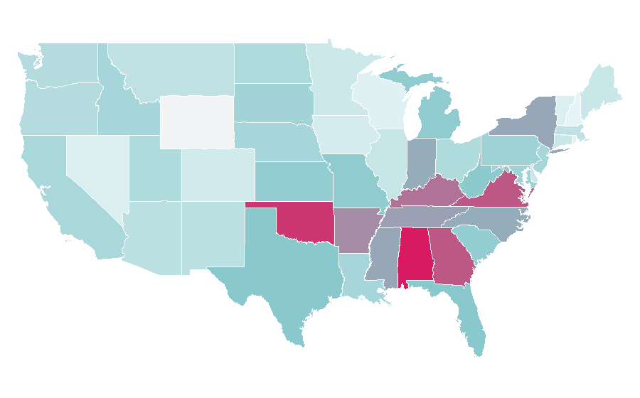 Affinity by region — Torah, United States