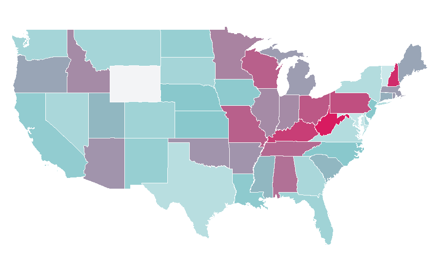 Affinity by region — Tori Spelling, United States