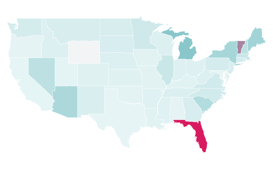 Affinity by region — Toronto Sun, United States