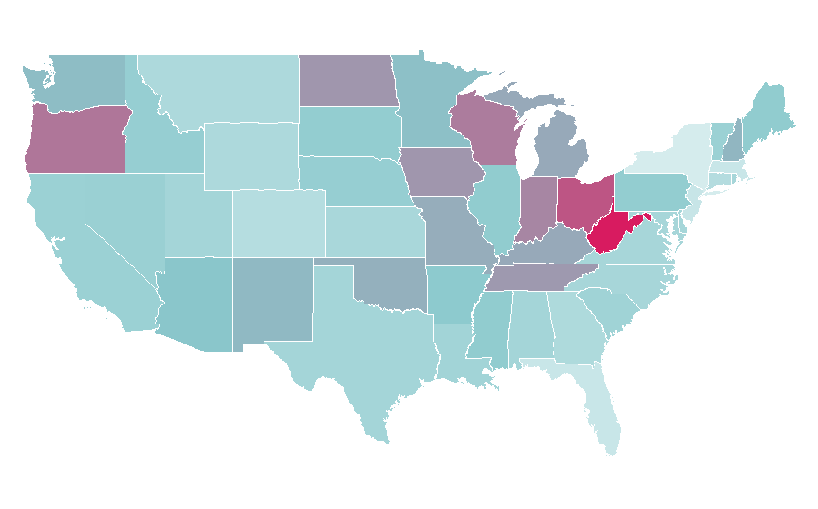 Affinity by region — Torrid, United States