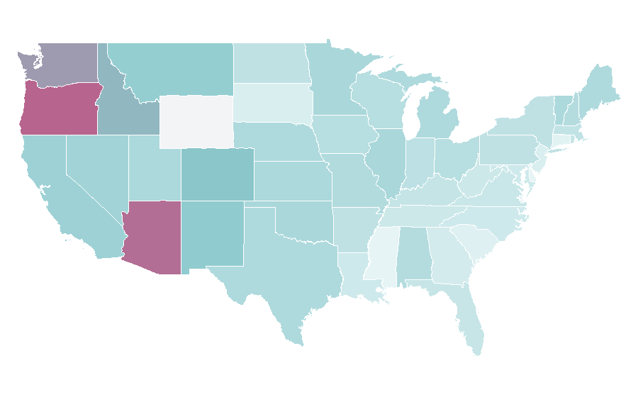 Affinity by region — Total Recall (1990 film), United States
