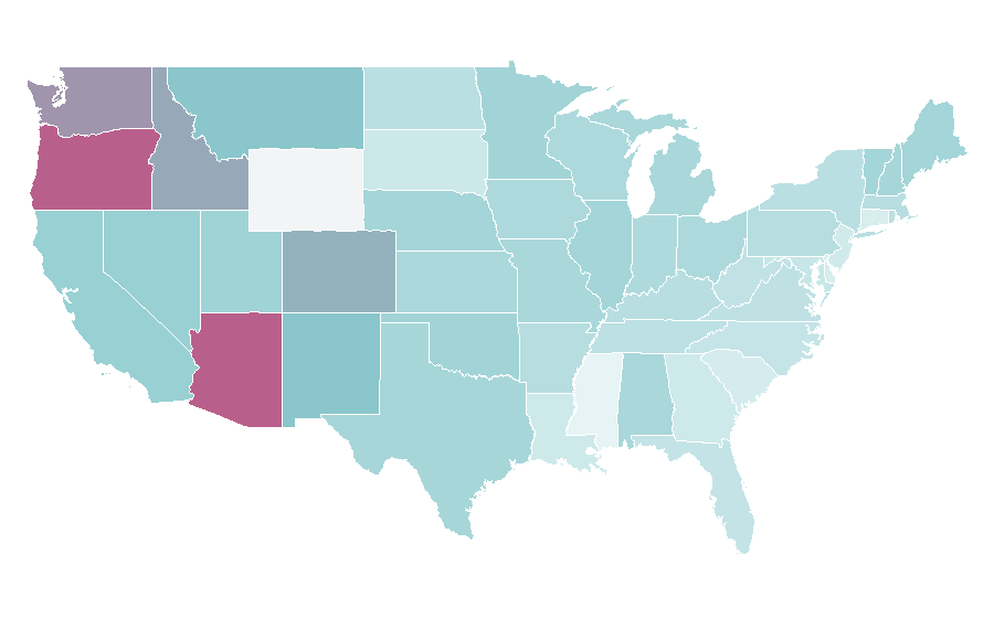 Affinity by region — Total Recall (2012 film), United States