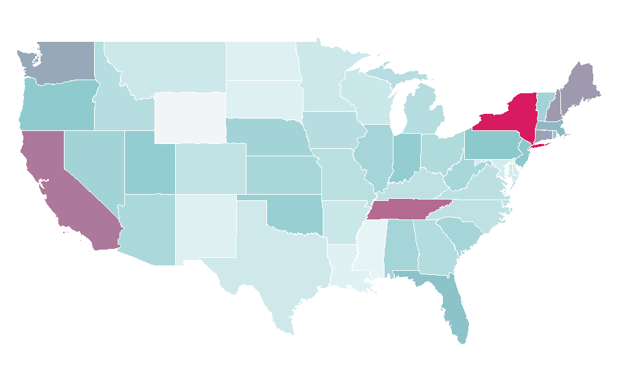 Affinity by region — Totò, United States