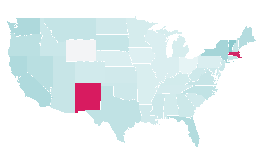 Affinität nach Region — Tourism, USA