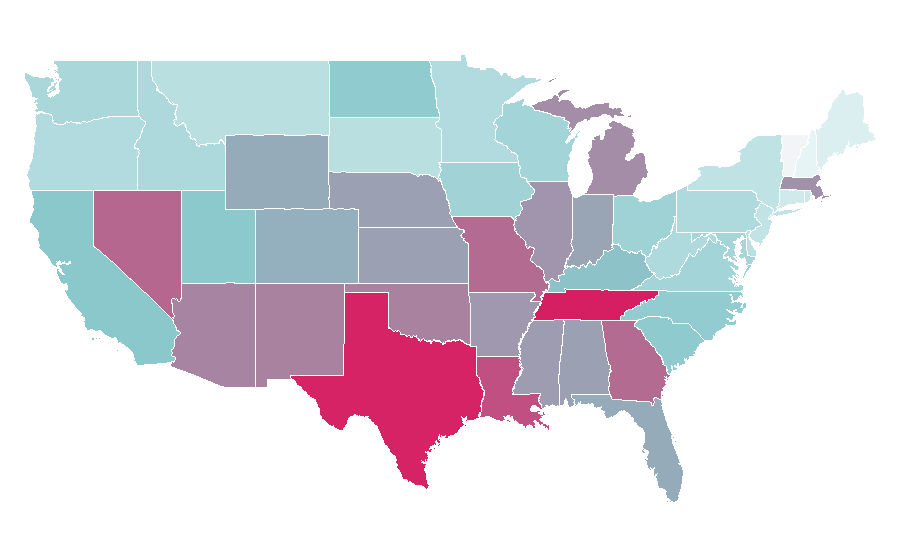 Affinity by region — Tow truck, United States