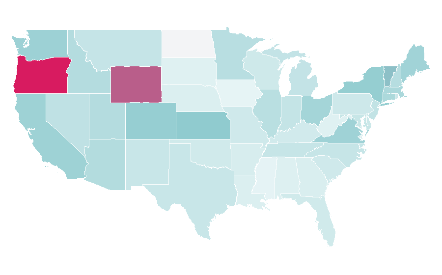Affinity by region — Toy store, United States