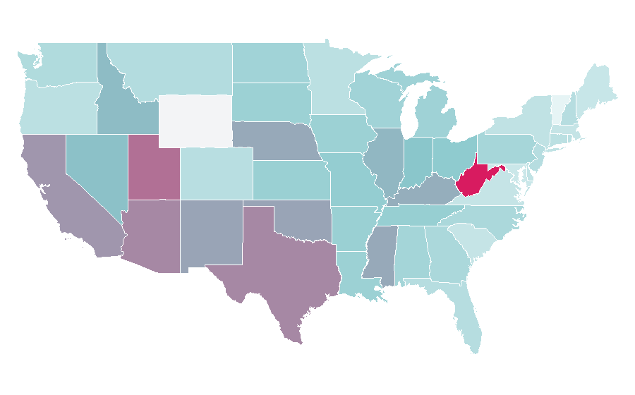 Affinity by region — toy story 2, United States