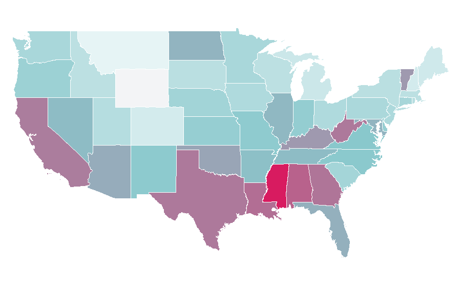 Affinity by region — Toyota Camry, United States