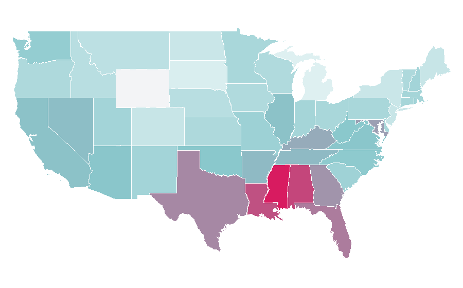 Affinity by region — Toyota Crown, United States