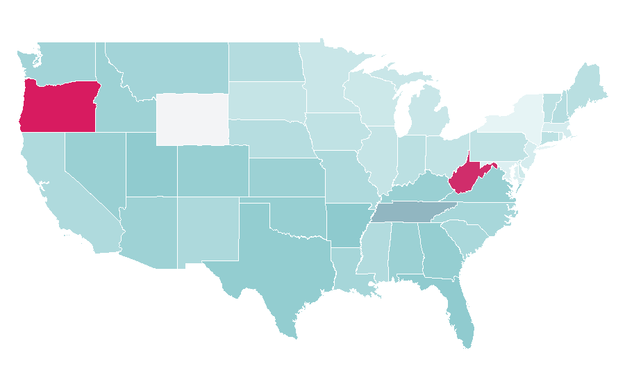 Affinity by region — Toyota FJ Cruiser, United States