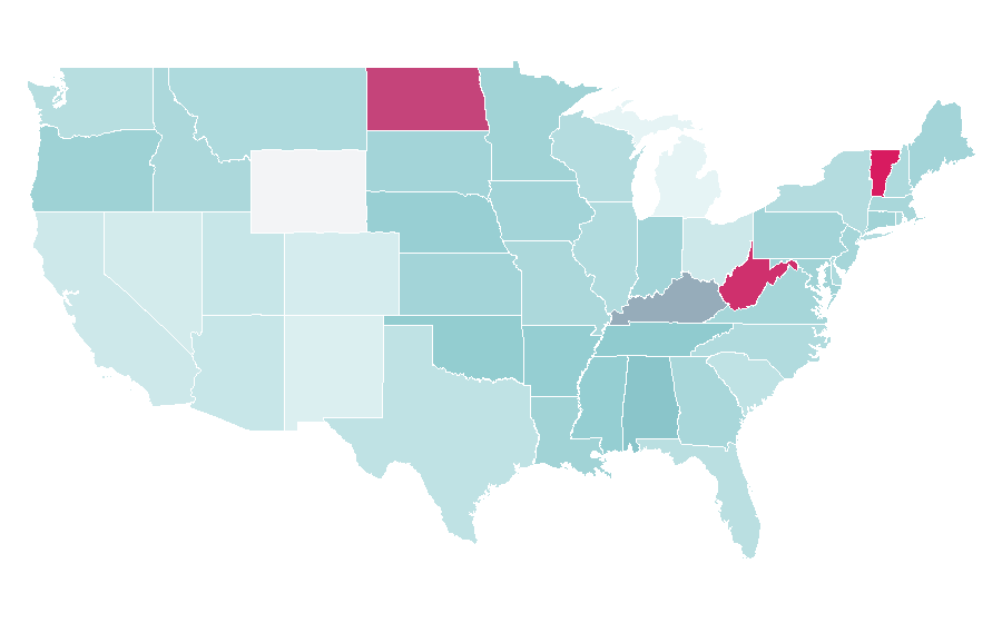 Affinity by region — Toyota Highlander, United States