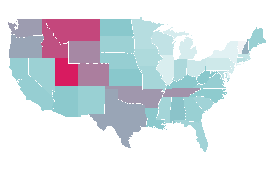 Affinity by region — Toyota Hilux, United States