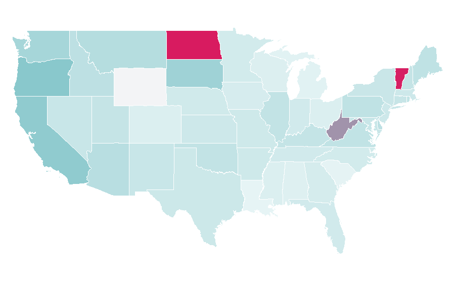 Affinity by region — Toyota Prius, United States