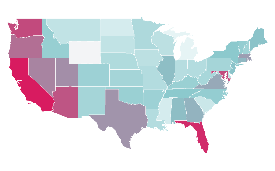 Affinity by region — Toyota Yaris, United States