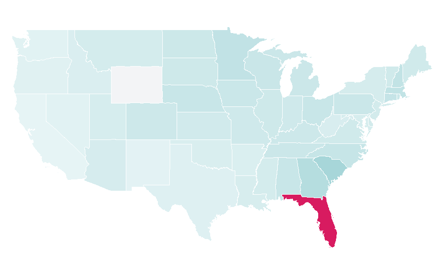 Affinity by region — TPC at Sawgrass, United States