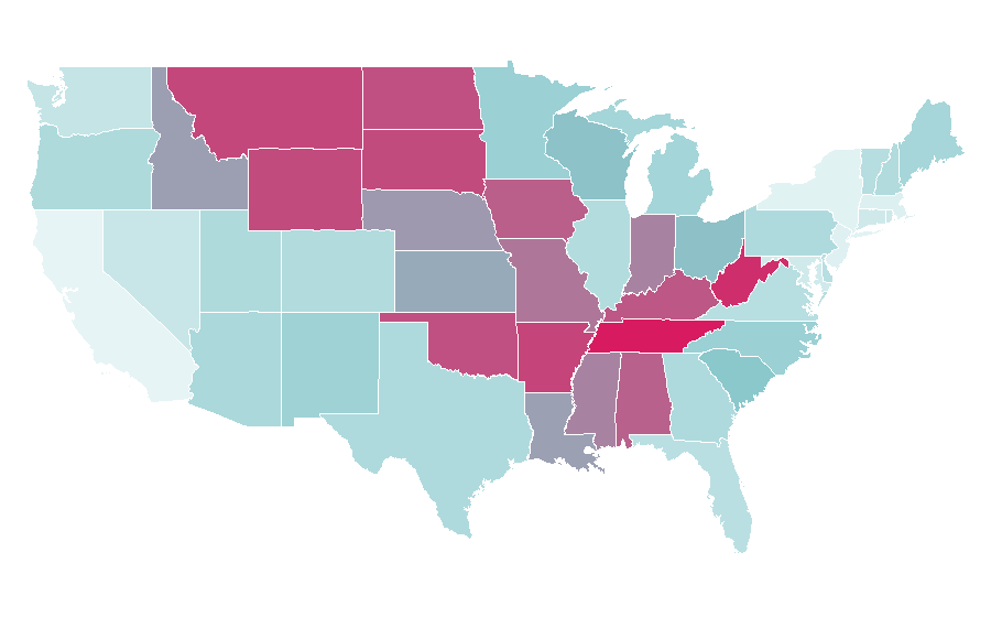 Affinity by region — Trace Adkins, United States