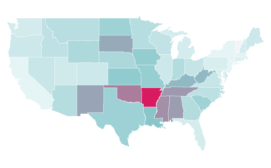 Affinity by region — Tracy Lawrence, United States