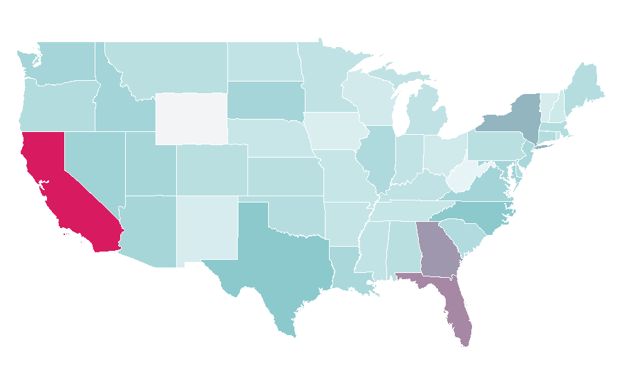 Affinity by region — Trademark, United States