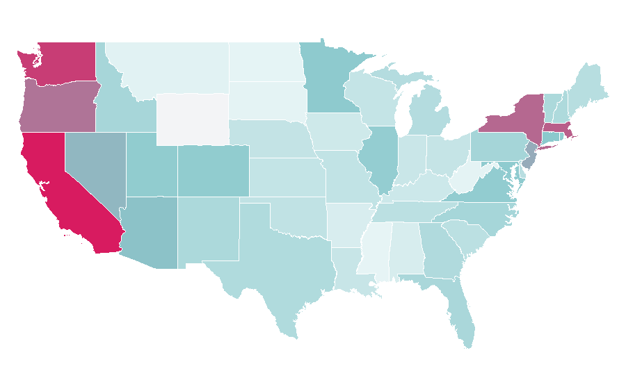 Affinität nach Region — Trader Joe's, USA