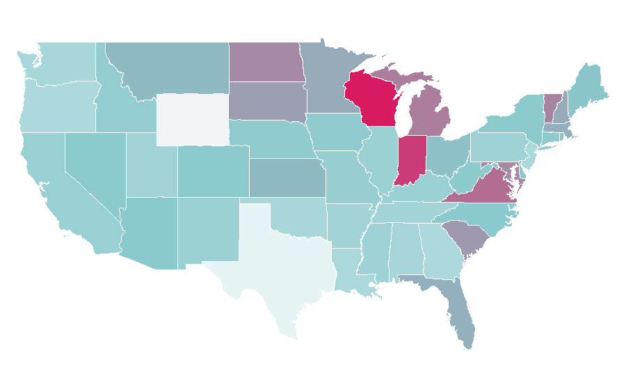 Affinity by region — Trafalgar Travel, United States