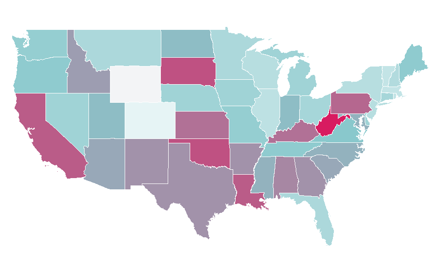 Affinity by region — Tragedy, United States