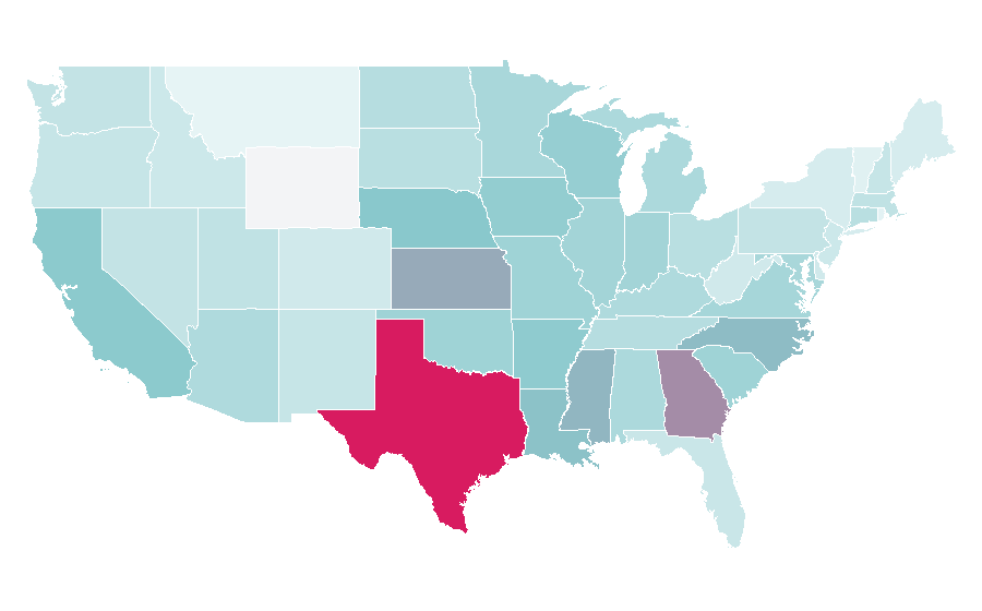 Affinity by region — Trail mix, United States