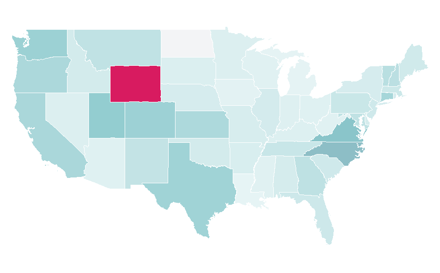 Affinity by region — Trail running, United States
