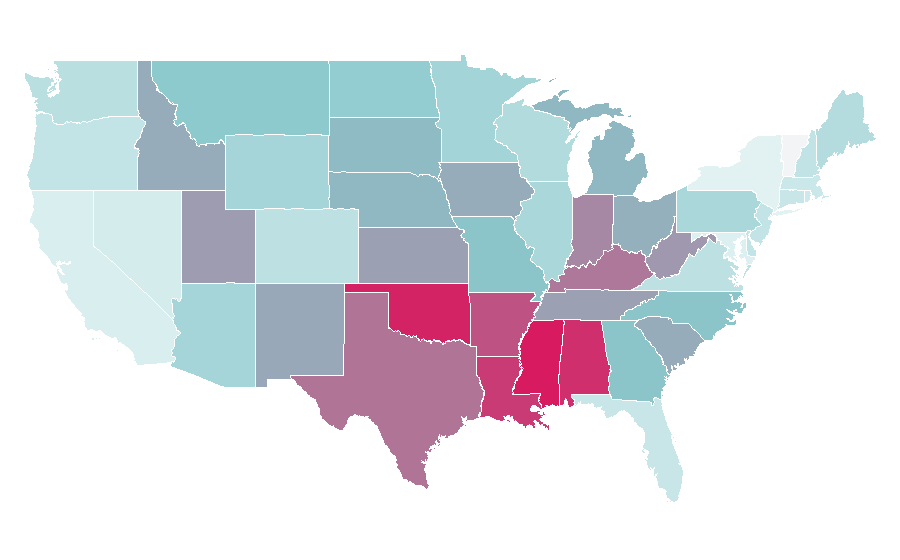Affinity by region — Trampoline, United States