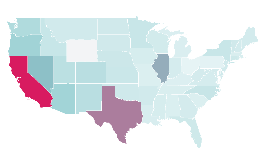Affinity by region — Trance music, United States