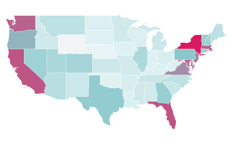 Affinity by region — TransferWise, United States