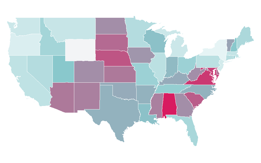 Affinity by region — Transformational leadership, United States