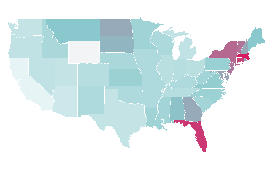 Affinity by region — Travel Bahamas, United States