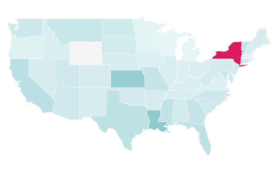 Affinität nach Region — Travel photography, USA