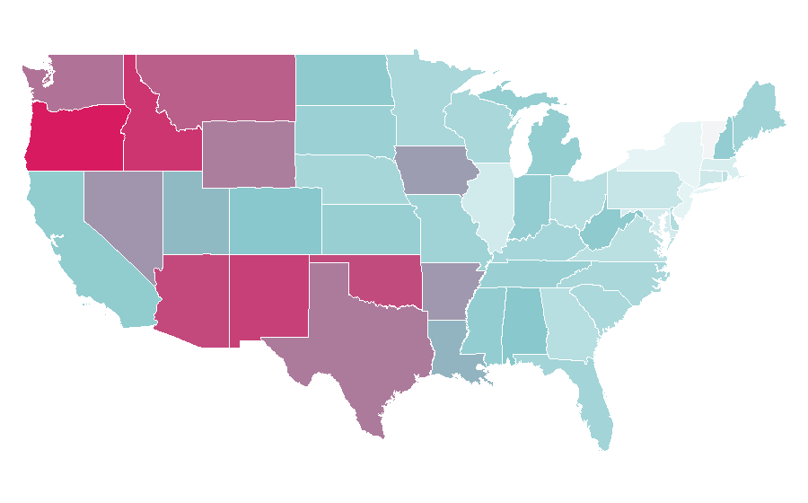 Affinity by region — Travel trailer, United States