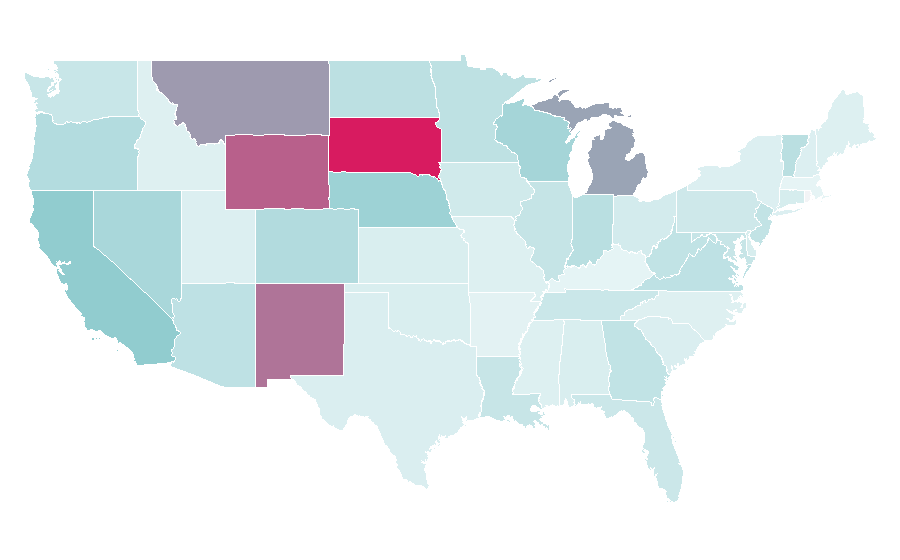 Affinity by region — Travelodge, United States
