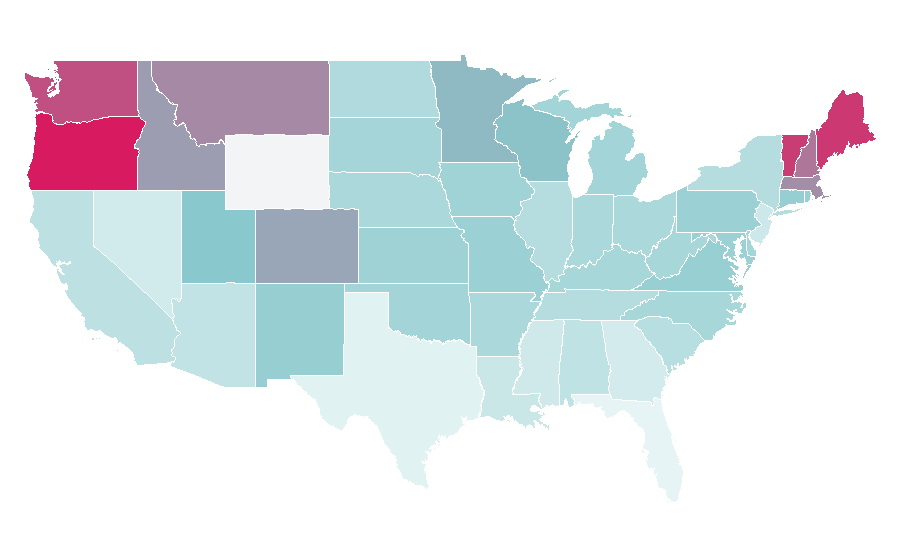 Affinity by region — Treacle, United States