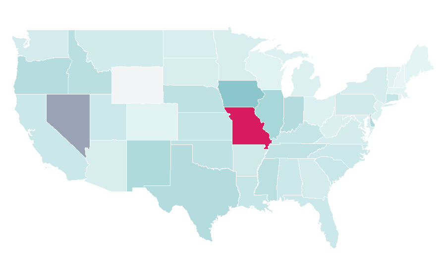 Affinity by region — Treasure, United States