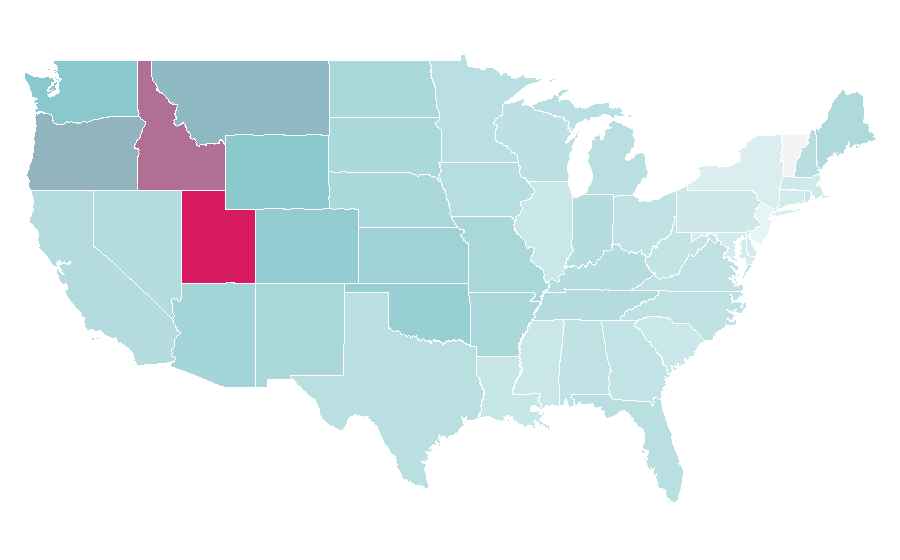 Affinity by region — Treasure Planet, United States