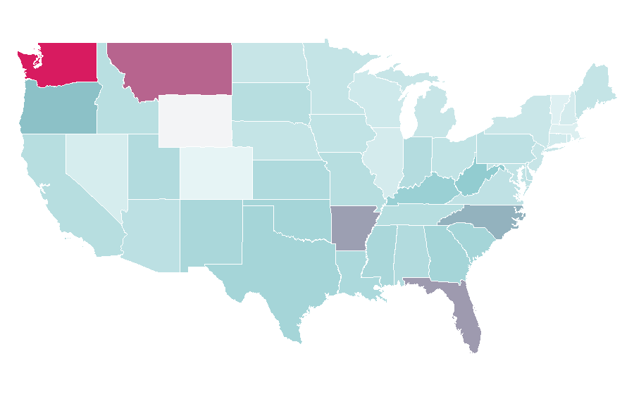 Affinity by region — Treat, United States
