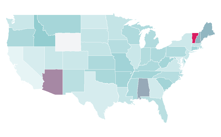 Affinity by region — Treat Williams, United States