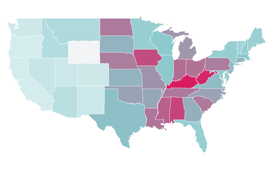 Affinity by region — Tree Hut, United States