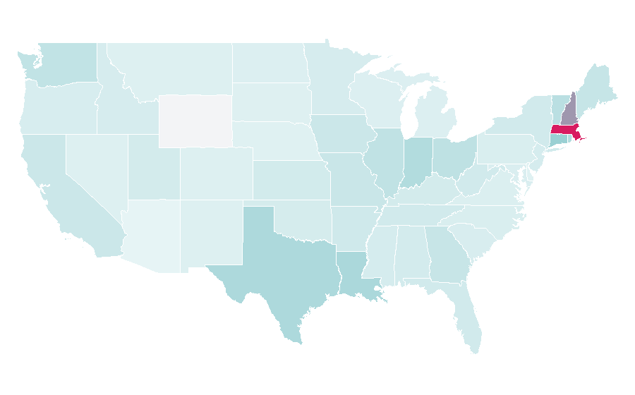 Affinity by region — treehouse, United States