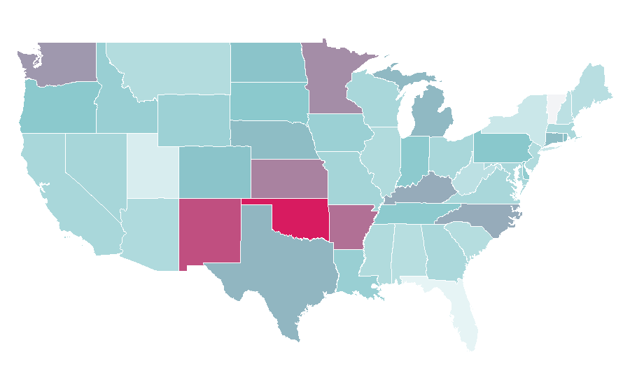 Affinity by region — Tres leches cake, United States