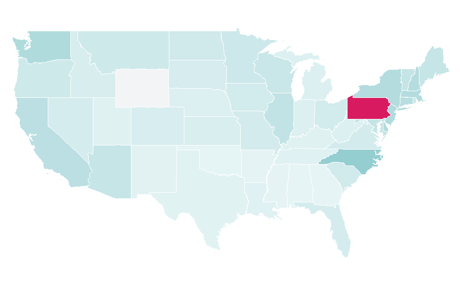 Affinity by region — Trey Yesavage, United States